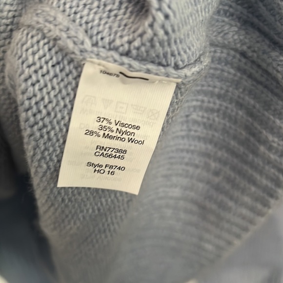 J.Crew Wool Blend Size XL Sky Blue Turtleneck Sweater - Picture 3 of 4